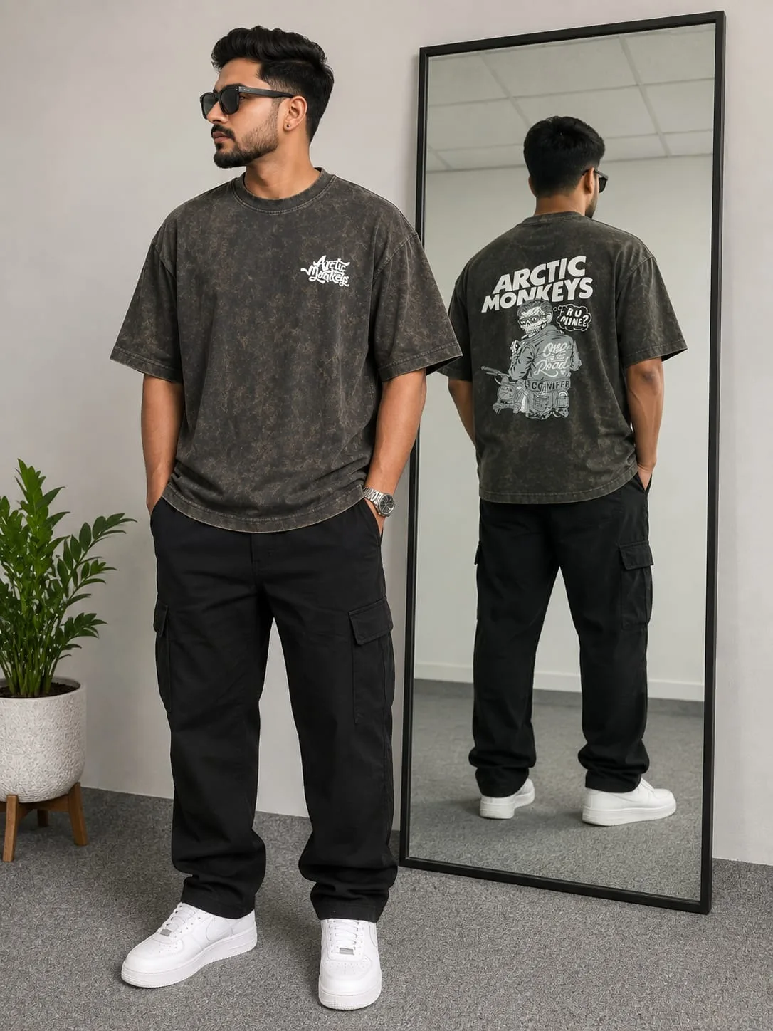 Casual acid wash t-shirt