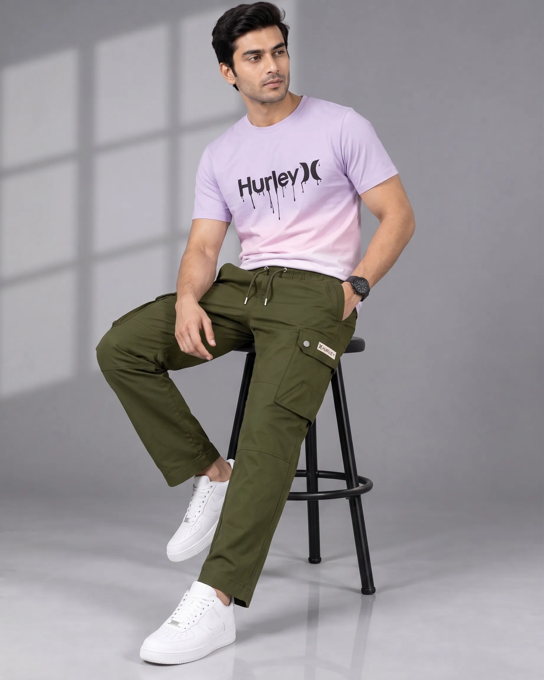Hurley Premium Men's T-shirt & Trouser Combo