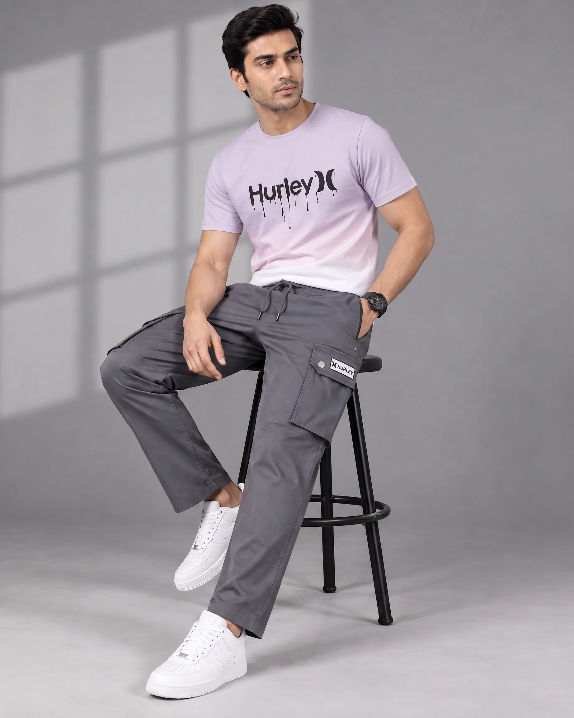 Hurley Premium Men's T-shirt & Trouser Combo